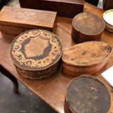Assorted antique boxes