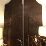 Carved walnut doors