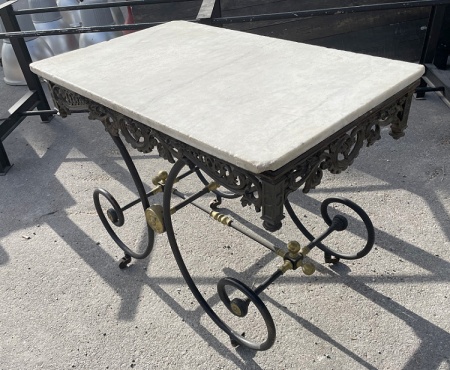 Antique French butcher's table