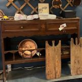 French piece, star embellished, two drawers and shelf 