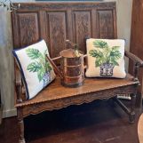 French bench with extensive carving