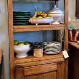 European pine shelf with storage below