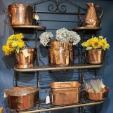 Antique copper vessels and pitcher